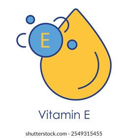 Vector Icon for Vitamin E in Skincare: Nourishing and Protecting Skin.