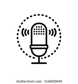 Vector icon for voice recognition