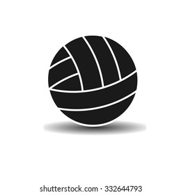 Vector icon volleyball ball with shadow on light background