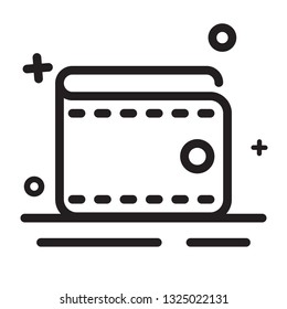 Vector icon. Wallet, Payment Icon. Modern outline icon for any purposes, suitable for business or finance theme