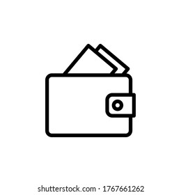 Vector Icon Wallet in a Trendy Flat Design