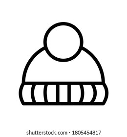 Vector icon of warm autumn hat
