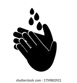 Vector icon, wash your hands to keep clean for websites and prints.