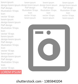 Vector icon Washer 10 EPS . Lorem Ipsum Illustration design