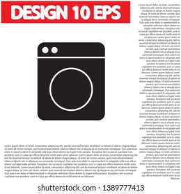 Vector icon Washer 10 EPS . Lorem Ipsum Illustration design