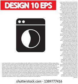 Vector icon Washer 10 EPS . Lorem Ipsum Illustration design
