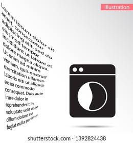 Vector icon Washer 10 EPS . Lorem Ipsum Illustration design