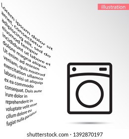 Vector icon Washer 10 EPS . Lorem Ipsum Illustration design