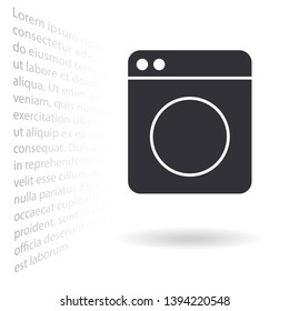 Vector icon Washer 10 EPS . Lorem Ipsum Illustration design