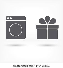 Vector icon Washer 10 EPS . Lorem Ipsum Illustration design