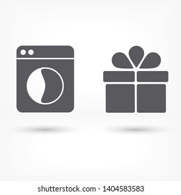 Vector icon Washer 10 EPS . Lorem Ipsum Illustration design
