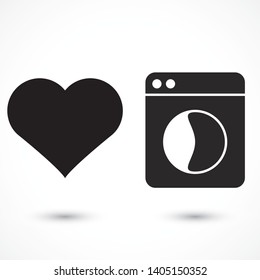 Vector icon Washer 10 EPS . Lorem Ipsum Illustration design