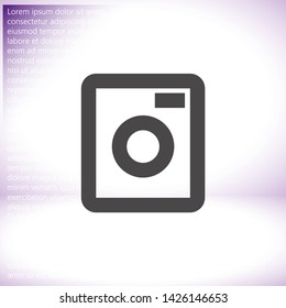 Vector icon Washer 10 EPS . Lorem Ipsum Illustration design