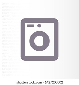 Vector icon Washer 10 EPS . Lorem Ipsum Illustration design