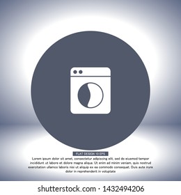 Vector icon Washer 10 EPS . Lorem Ipsum Illustration design