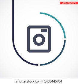 Vector icon Washer 10 EPS . Lorem Ipsum Illustration design