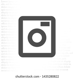 Vector icon Washer 10 EPS . Lorem Ipsum Illustration design