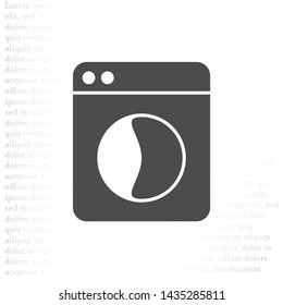 Vector icon Washer 10 EPS . Lorem Ipsum Illustration design