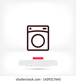 Vector icon Washer 10 EPS . Lorem Ipsum Illustration design