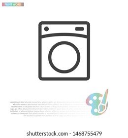 Vector icon Washer 10 EPS . Lorem Ipsum Illustration design