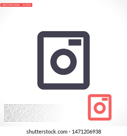 Vector icon Washer 10 EPS . Lorem Ipsum Illustration design