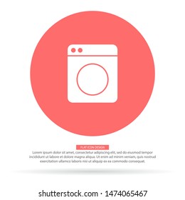Vector icon Washer 10 EPS . Lorem Ipsum Illustration design