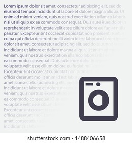 Vector icon Washer 10 EPS . Lorem Ipsum Illustration design
