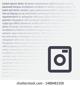 Vector icon Washer 10 EPS . Lorem Ipsum Illustration design
