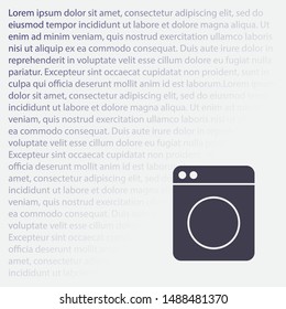 Vector icon Washer 10 EPS . Lorem Ipsum Illustration design