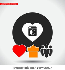 Vector icon Washer 10 EPS . Lorem Ipsum Illustration design