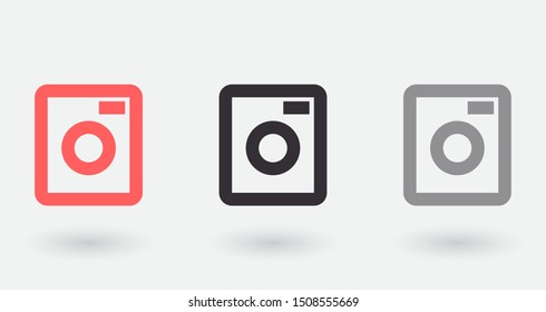 Vector icon Washer 10 EPS . Lorem Ipsum Illustration design