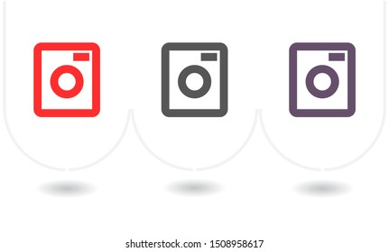 Vector icon Washer 10 EPS . Lorem Ipsum Illustration design