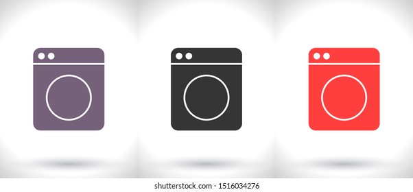 Vector icon Washer 10 EPS . Lorem Ipsum Illustration design