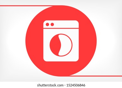 Vector icon Washer 10 EPS . Lorem Ipsum Illustration design