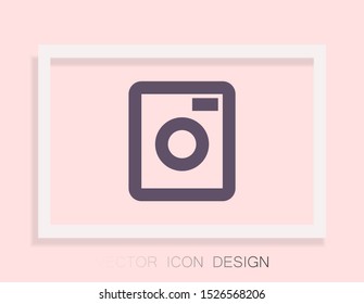 Vector icon Washer 10 EPS . Lorem Ipsum Illustration design