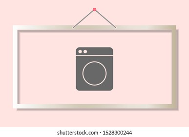 Vector icon Washer 10 EPS . Lorem Ipsum Illustration design