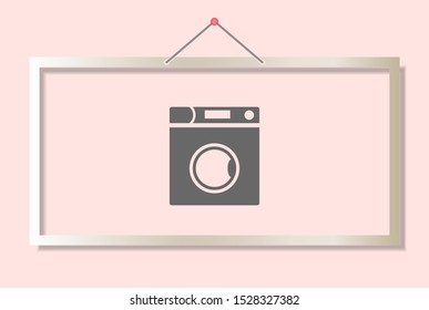 Vector icon Washer 10 EPS . Lorem Ipsum Illustration design