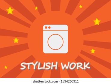 Vector icon Washer 10 EPS . Lorem Ipsum Illustration design