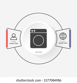 Vector icon Washer 10 EPS . Lorem Ipsum Illustration design