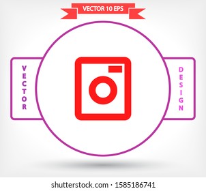 Vector icon Washer 10 EPS . Lorem Ipsum Illustration design