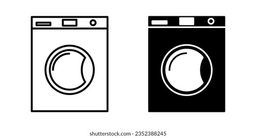 Vektorsymbol-Waschmaschine. Symbol für elektrische Geräte