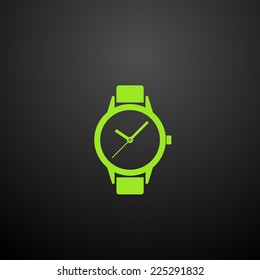 Vector icon of watches isolated on a black background for your design