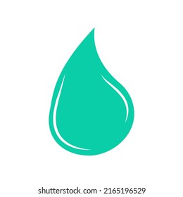 Vector icon water drop on white isolated background.  