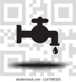 Vector icon water faucet