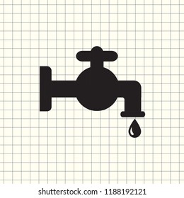 Vector icon water faucet