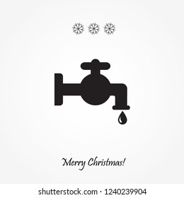 Vector icon water faucet