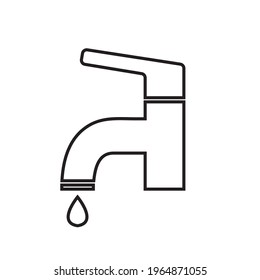 Vector icon of a water faucet