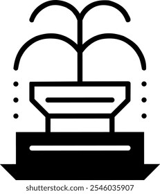 Vector icon water fountain for design or stickers