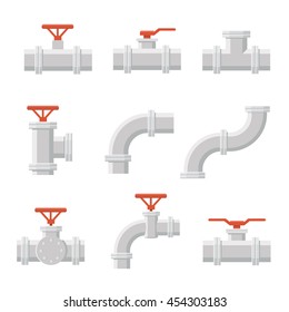 Vector icon of water pipe connector for plumbing and piping work.