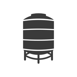 Vector Icon Water Tank On White Background
